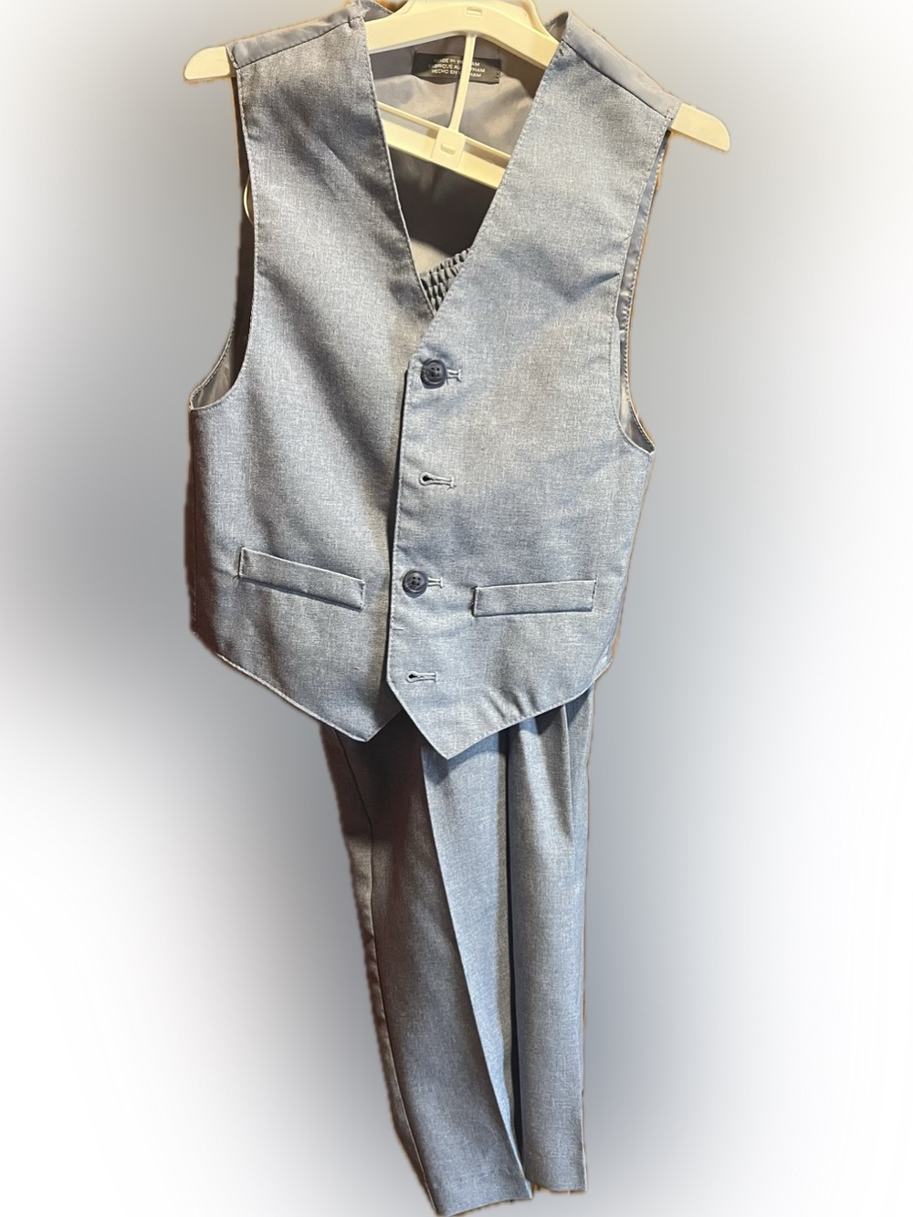 Van Heusen Silver-Gray Boys' Dress Vest & Pants
